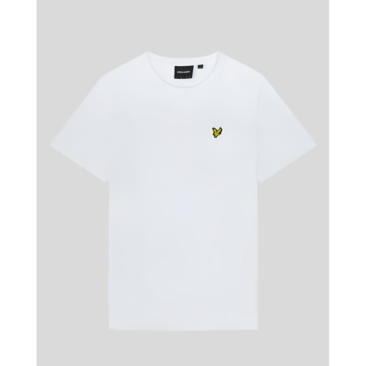 T-shirt en coton col rond blanc, LYLE & SCOTT