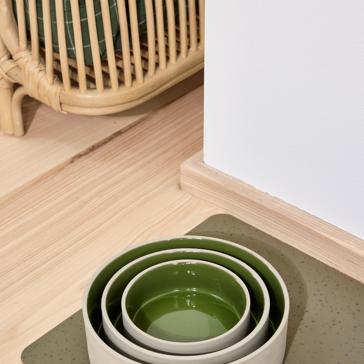 Set de table en silicone LIVING vert foncé, OYOY LIVING DESIGN