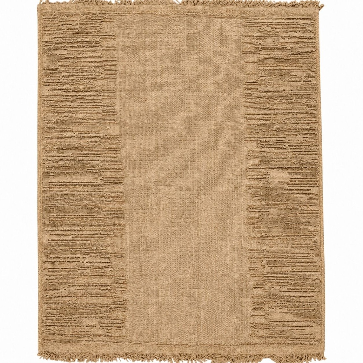 Tapis en jute artisanal reliefs JUTE NATUREL - style bohème beige, THE DECO FACTORY