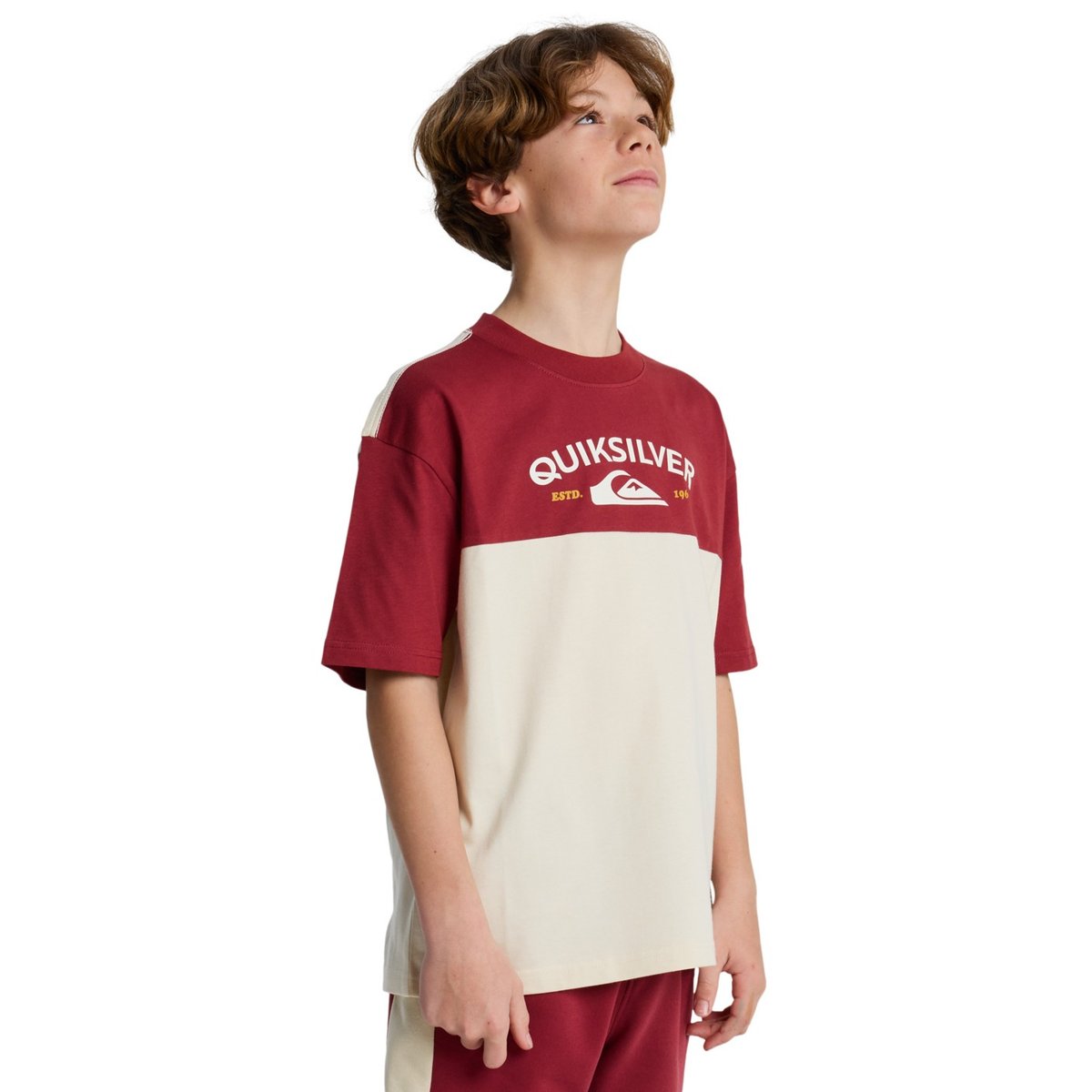 T-Shirt à manches courtes KNOWLEDGE AERA beige bone white, QUIKSILVER