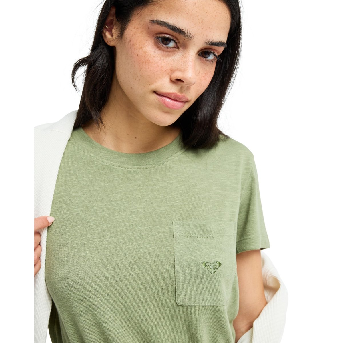 Robe T-shirt nouée SUNNY EXPEDITION SOLID. vert oil green, ROXY