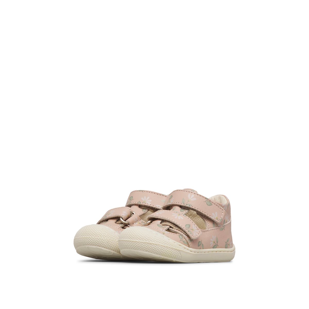 Sandales semi-fermées en cuir PUFFY rose poudré-, NATURINO
