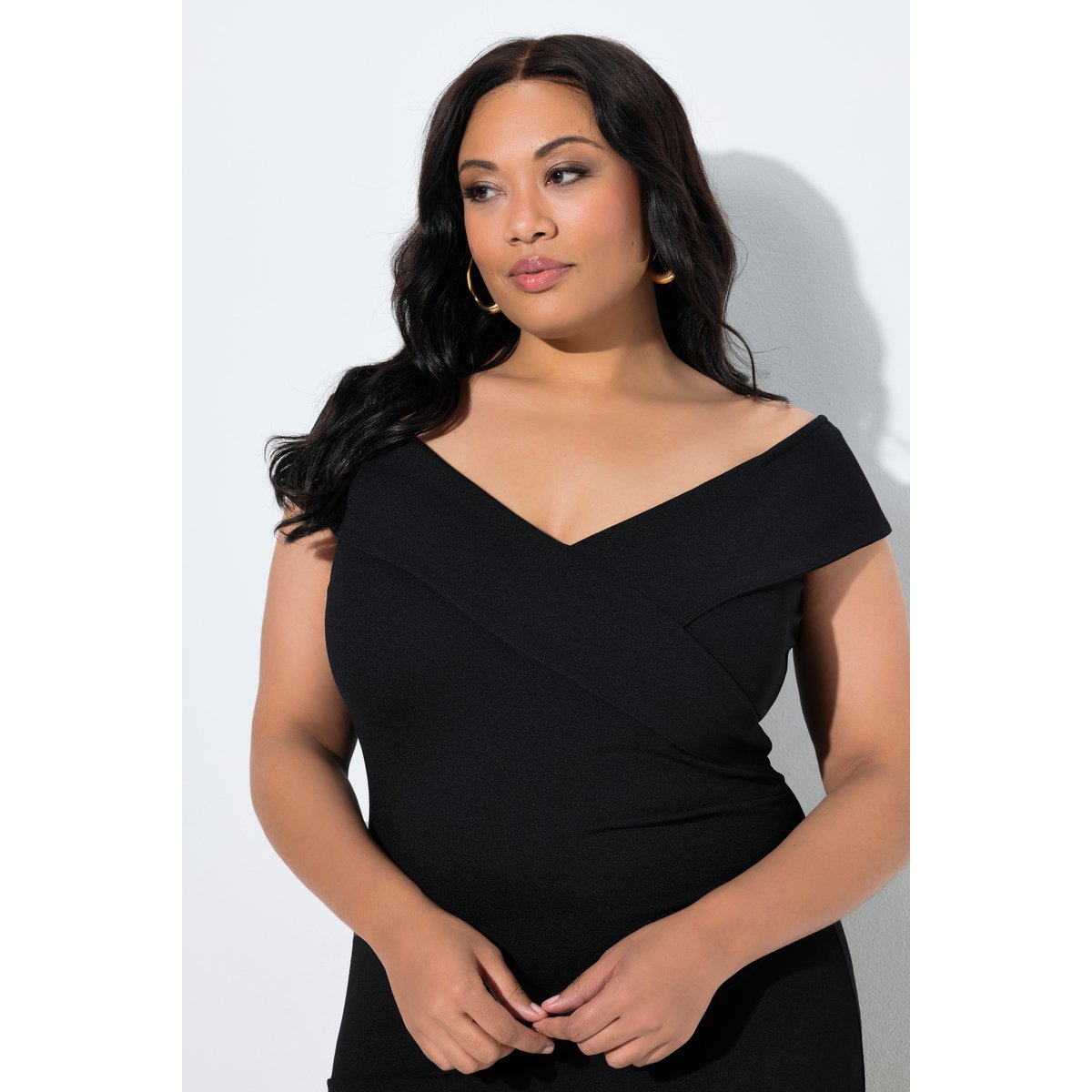 Robe Carmen, longueur maxi noir, ULLA POPKEN