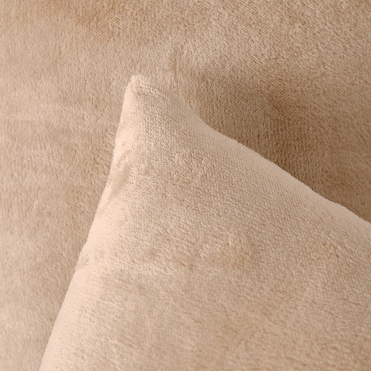 Set di biancheria da letto con federa quadrata, fronte e retro in pile naturale , SO'HOME