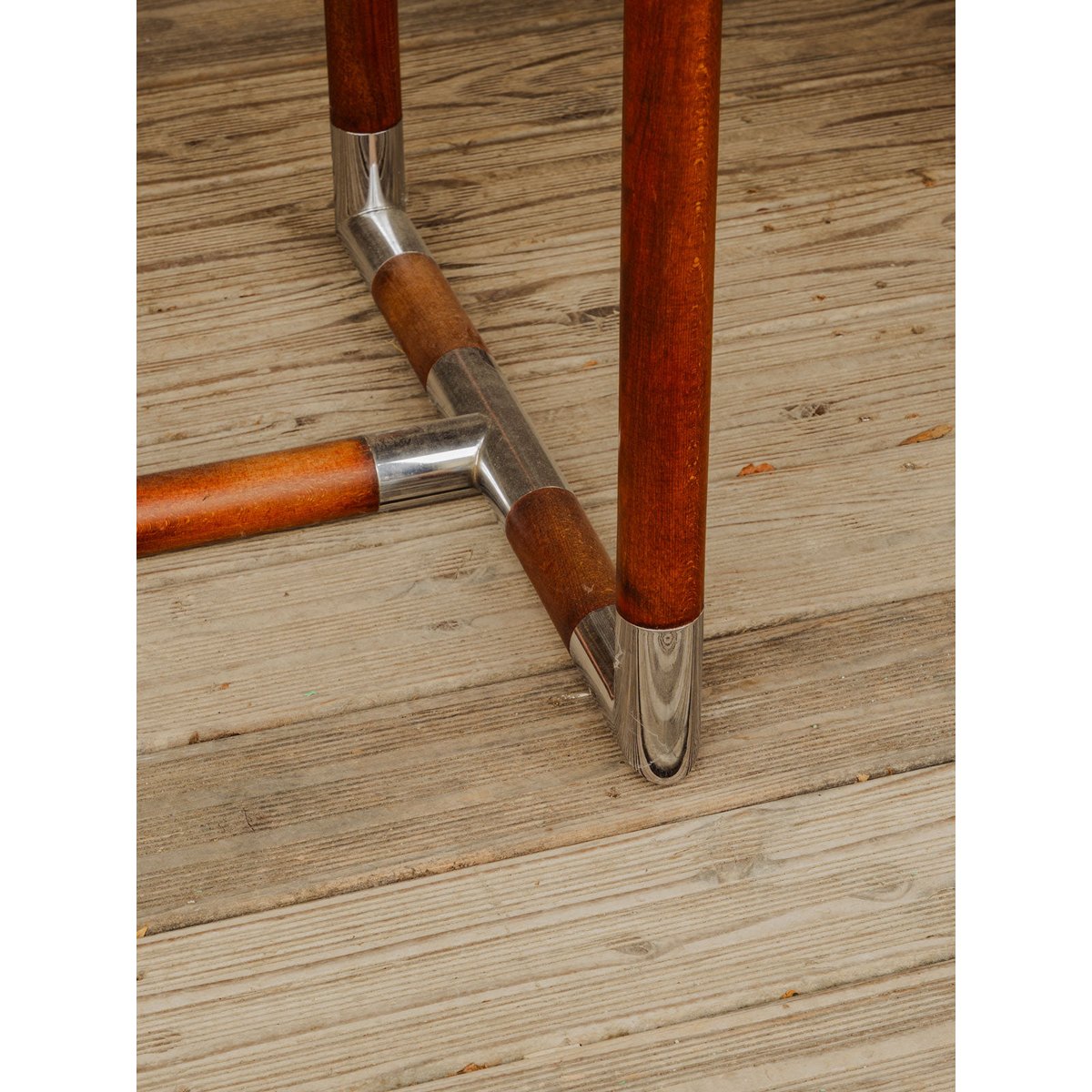 Table à manger en verre et bois Karla N°1299 - Bon état transparent, DEBONGOUT