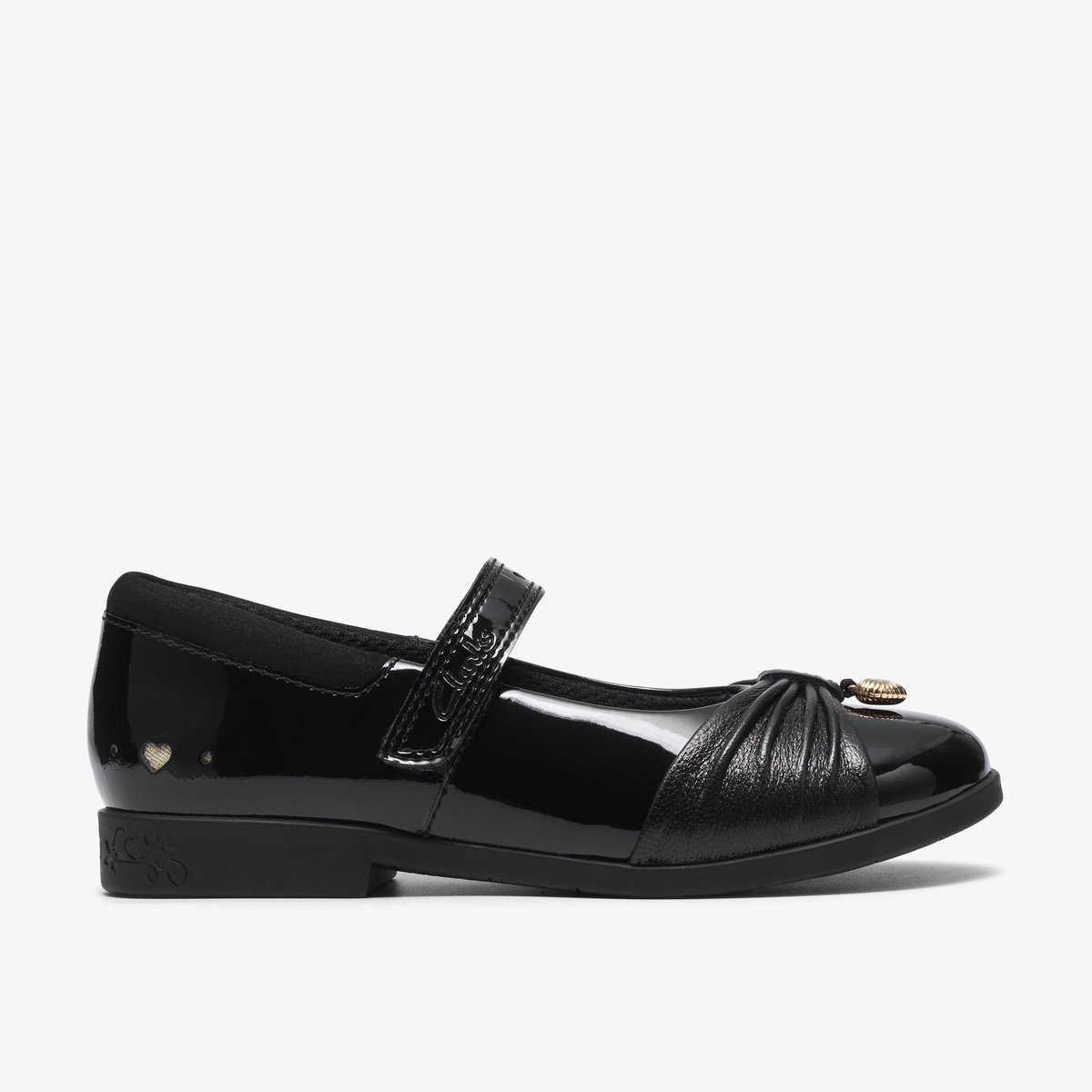 Ballerines Brevet Coupe Large LOCK GEM K noir, CLARKS