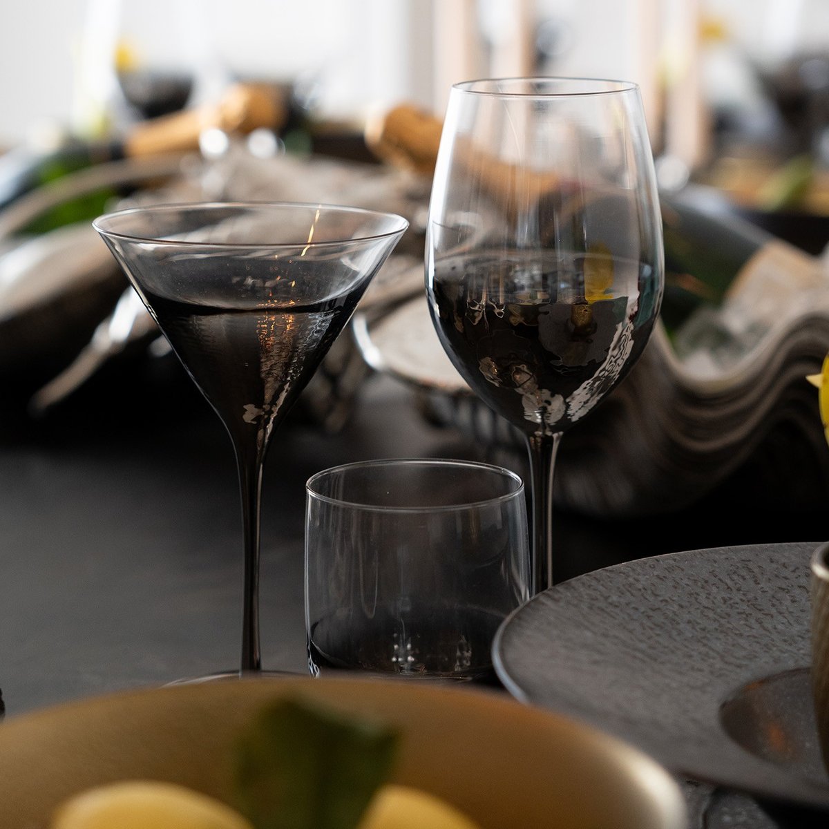 Lot de 4 verres à vin blanc, NIGHT SKY argent, KARE DESIGN