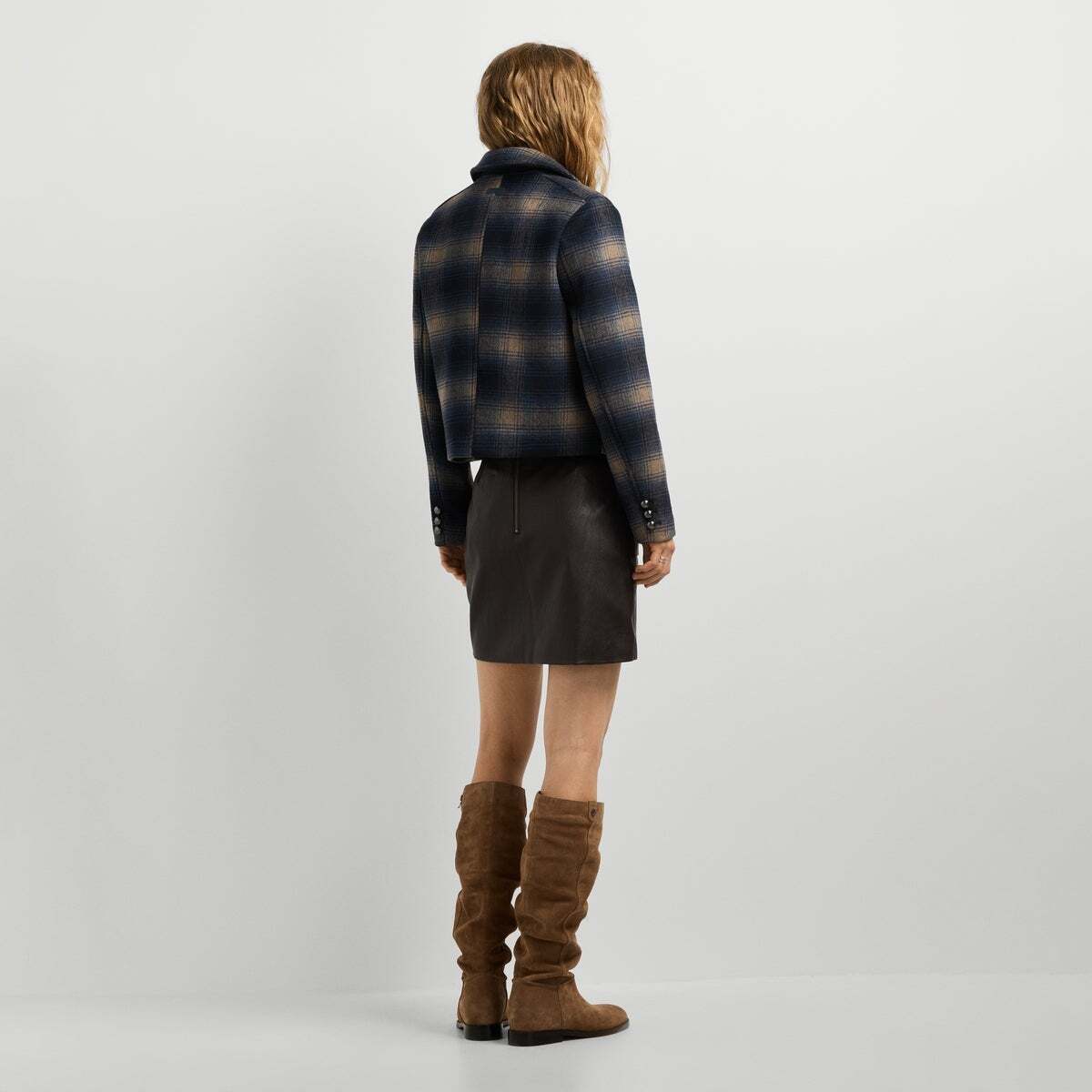 Veste Type Blazer À Carreaux bleu amiral, PEPE JEANS