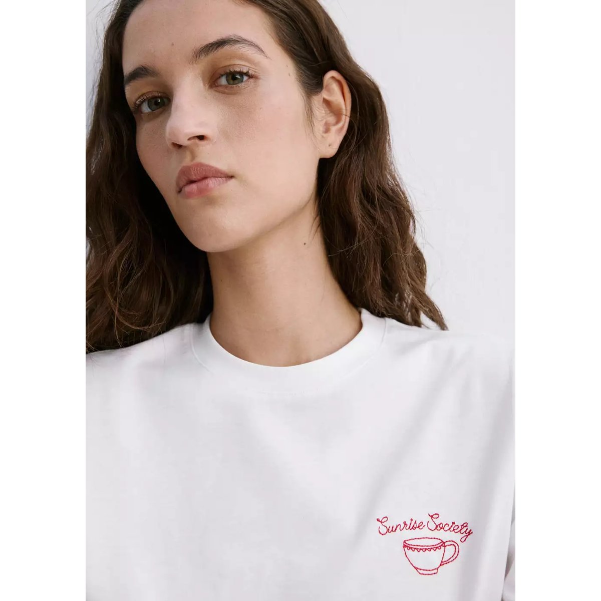 T-shirt en coton imprimé blanc, MANGO
