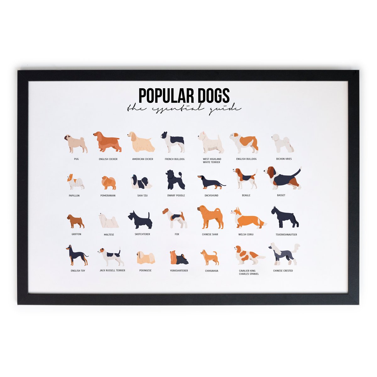 Tableau avec cadre Chiens chiens, REALLY NICE THINGS