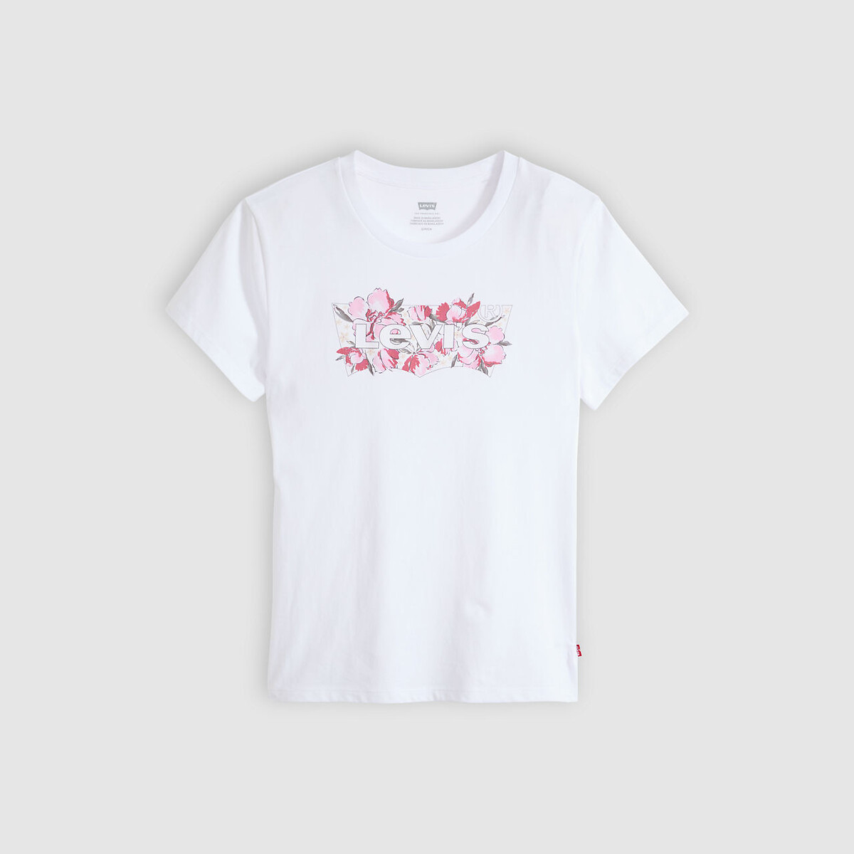 Crew Neck T-Shirt with Long Sleeves and Logo white, LEVI'S