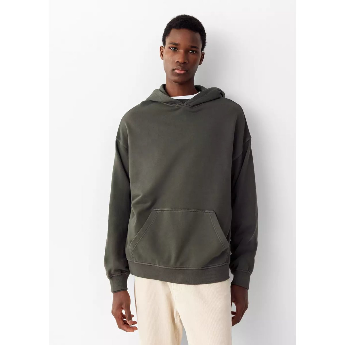 Sweater à capuche coton gris anthracite, MANGO TEEN