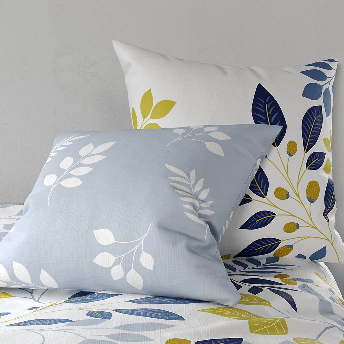 Parure de draps plat coton, Chloé blanc, ATELIER DU COTON