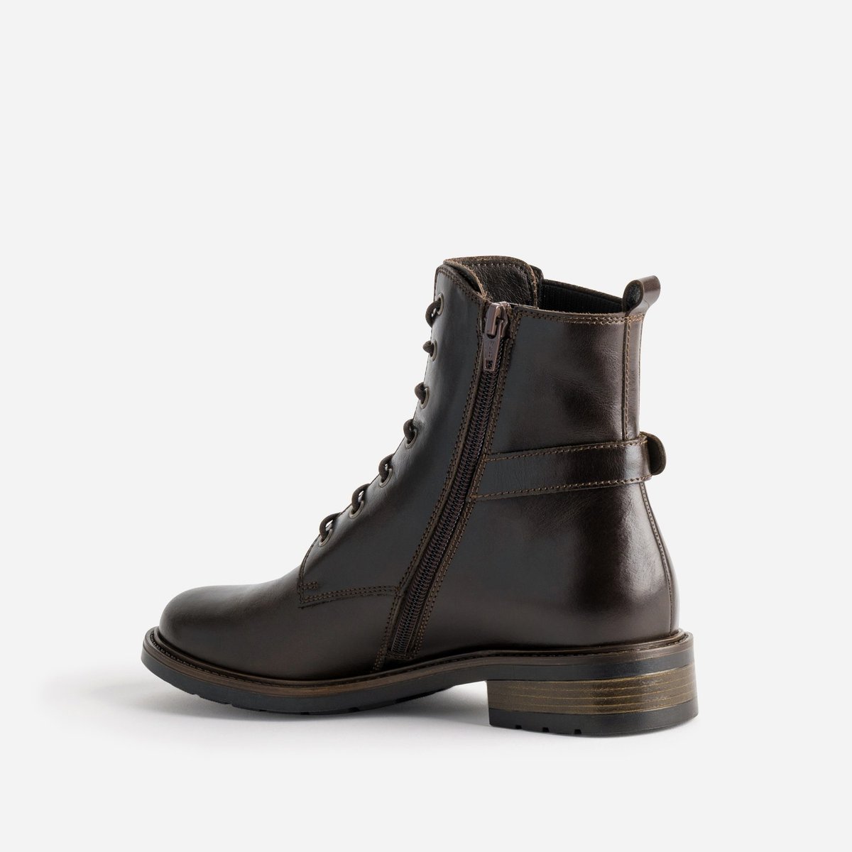 Boots en cuir LUCILE chocolat, ERAM