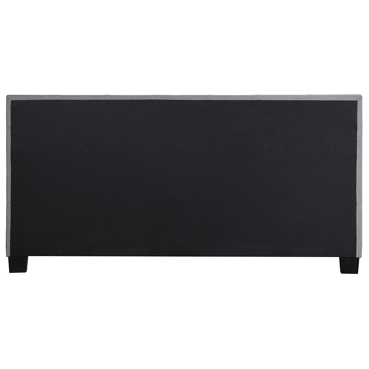Lit 2 places 180x200 cm en tissu gris capitonné MARQUISE gris, MILIBOO