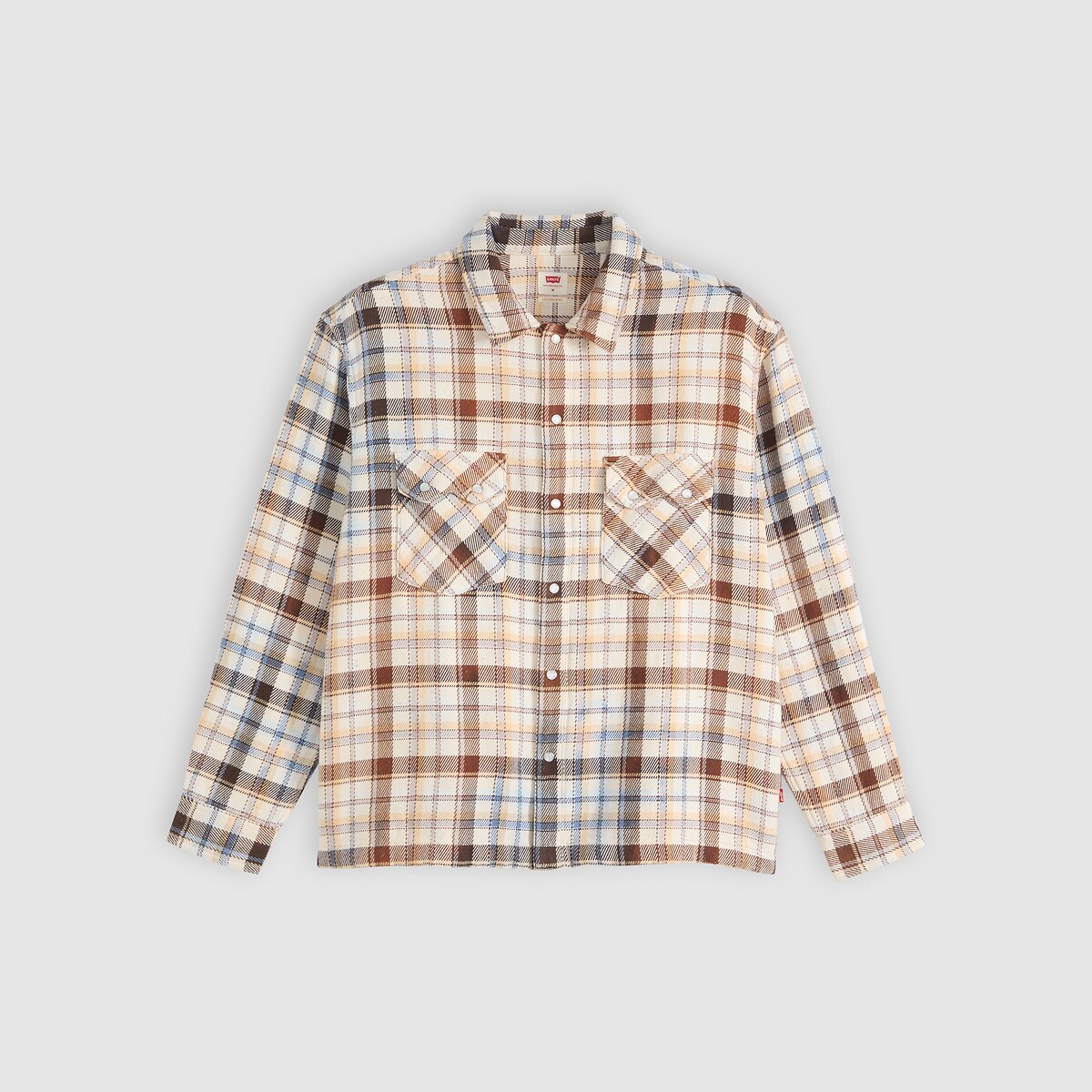 Chemise manches longues, BOXY WESTERN carreaux gris, LEVI'S