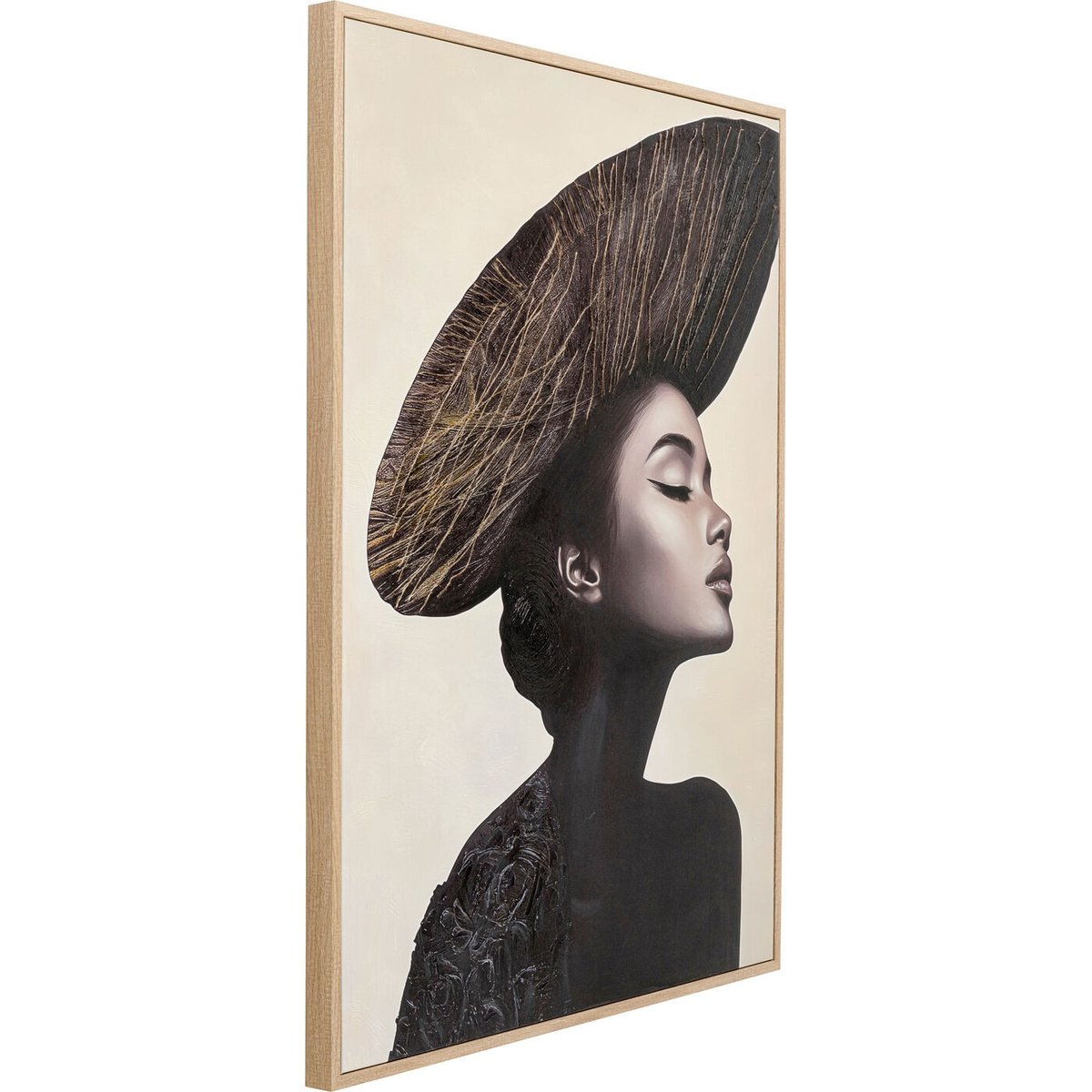 Tableau portrait de femme profil droite, AESTHETIC couleur unique, KARE DESIGN