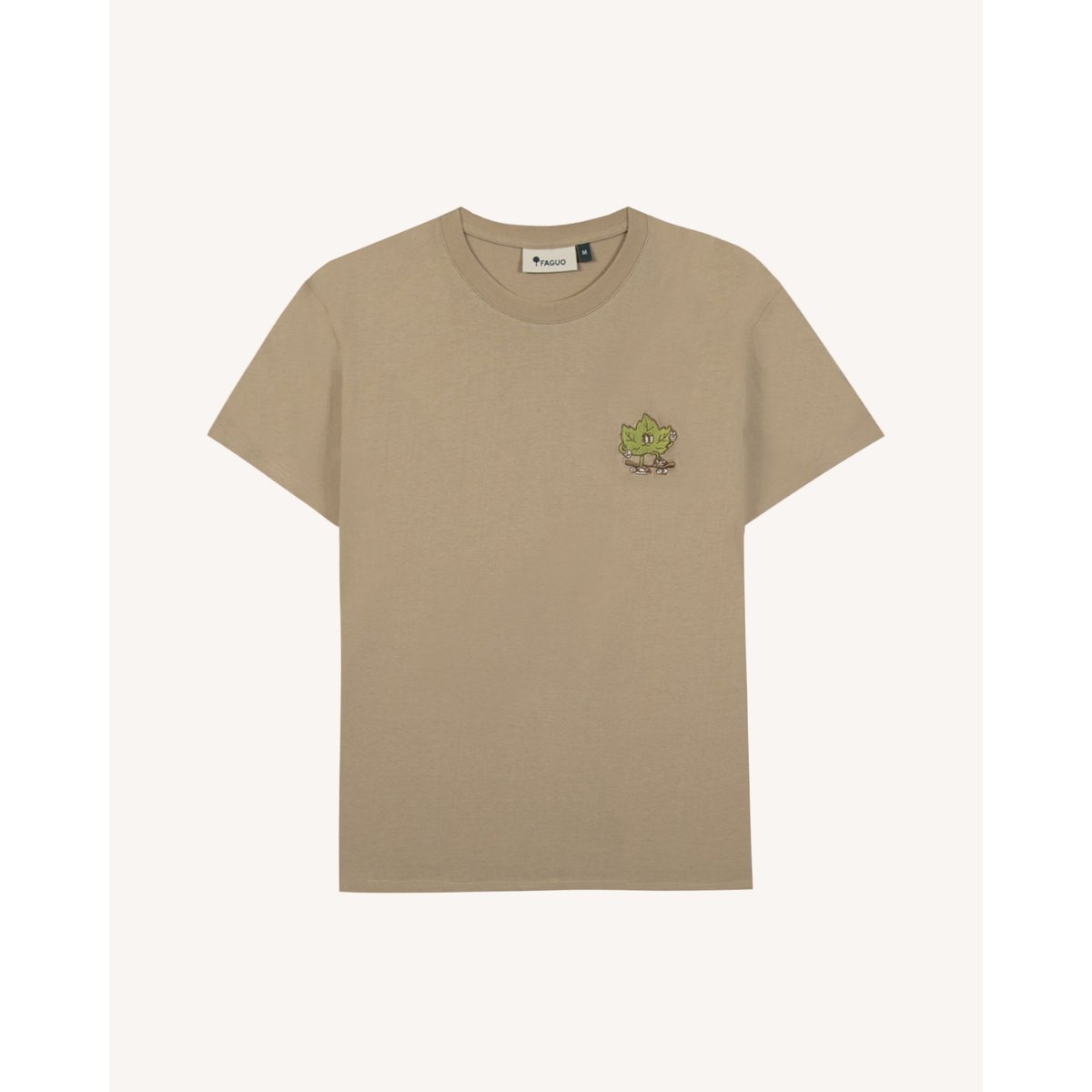 T-shirt en maille beige foncé, FAGUO