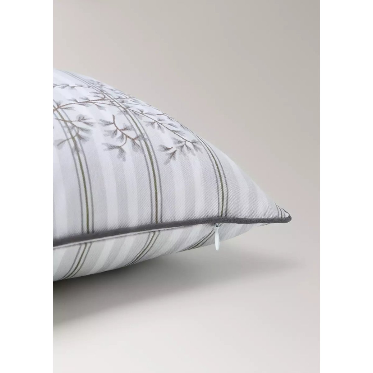 Taie d’oreiller 100 % coton imprimée 30x40 gris, MANGO HOME