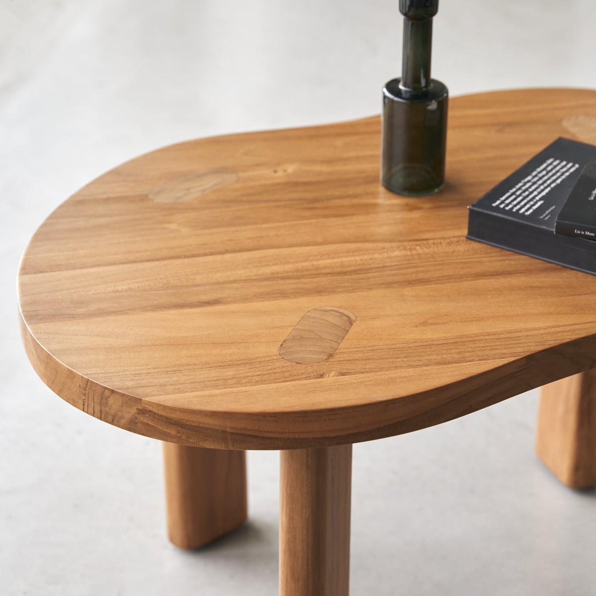 Table basse en Teck massif, LOTHAIRE naturel, TIKAMOON