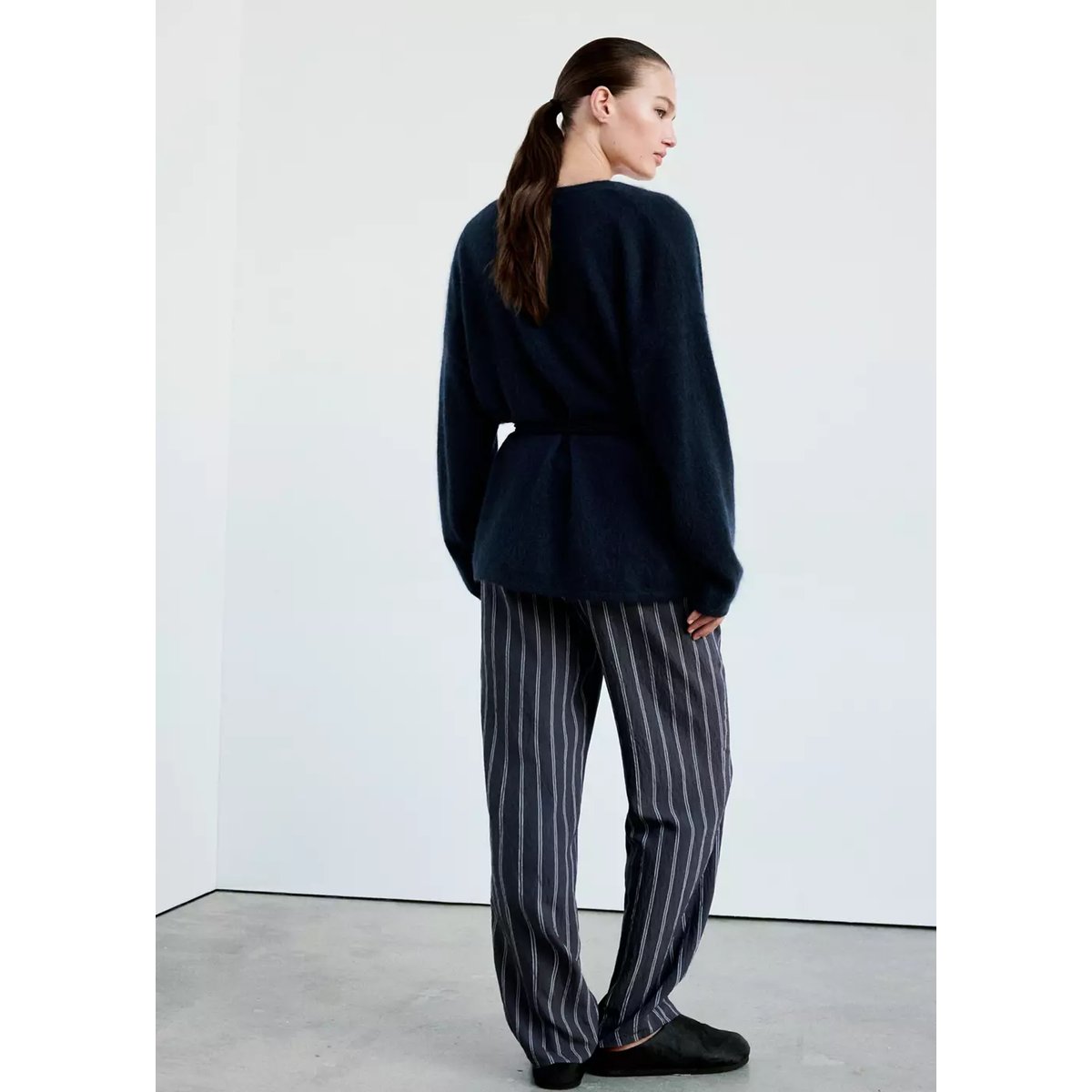 Cardigan 100 % cachemire bleu marine, MANGO