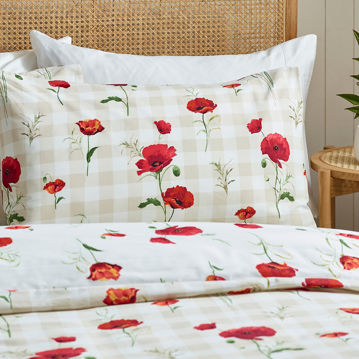 Poppy Floral Reversible Duvet Cover Set red, CATHERINE LANSFIELD
