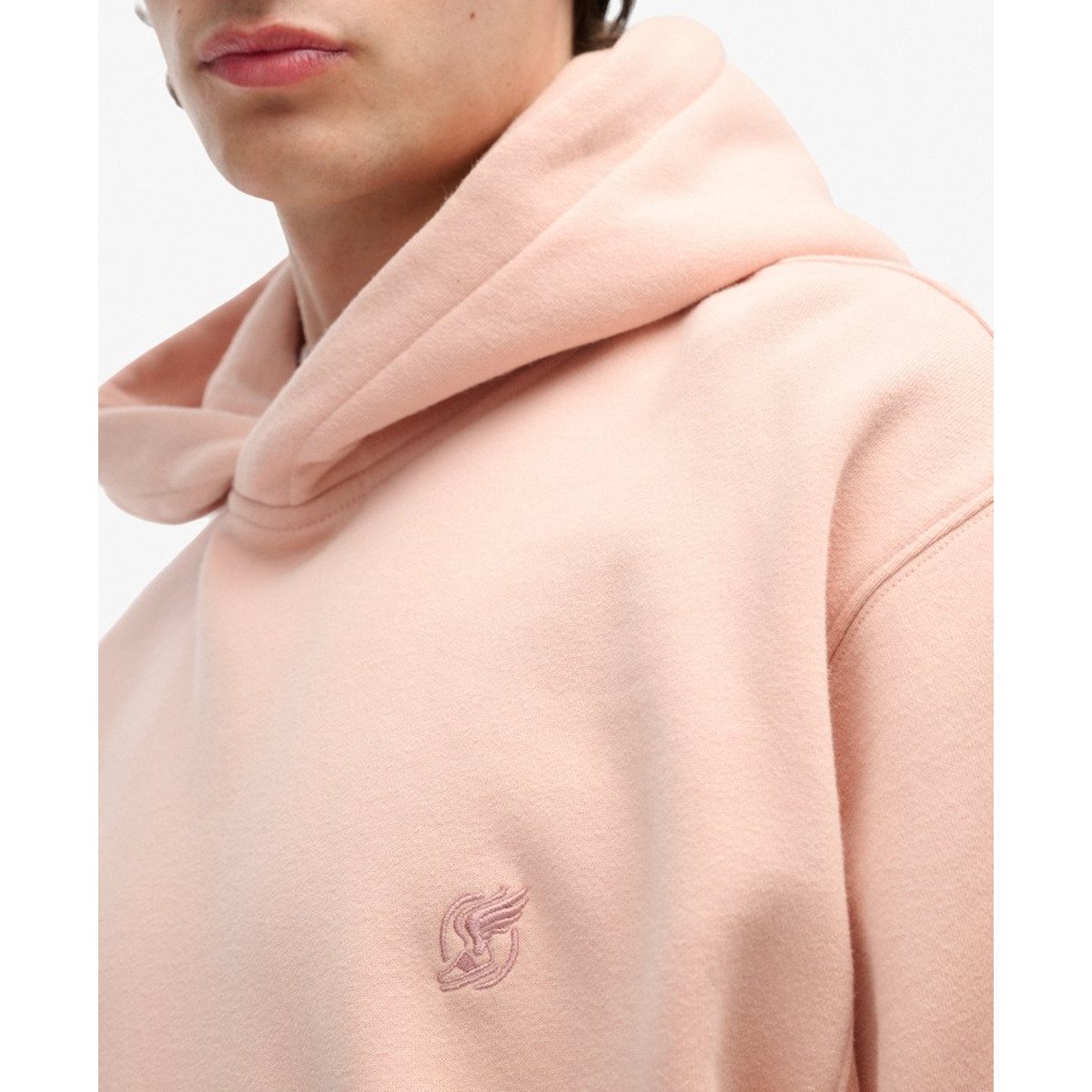 Sweat à capuche oversize rose cendré, SUPERDRY