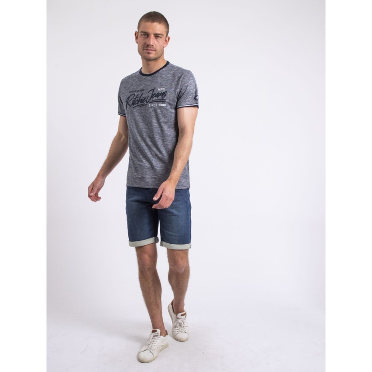 T-shirt Col Rond Niradam bleu marine, RITCHIE