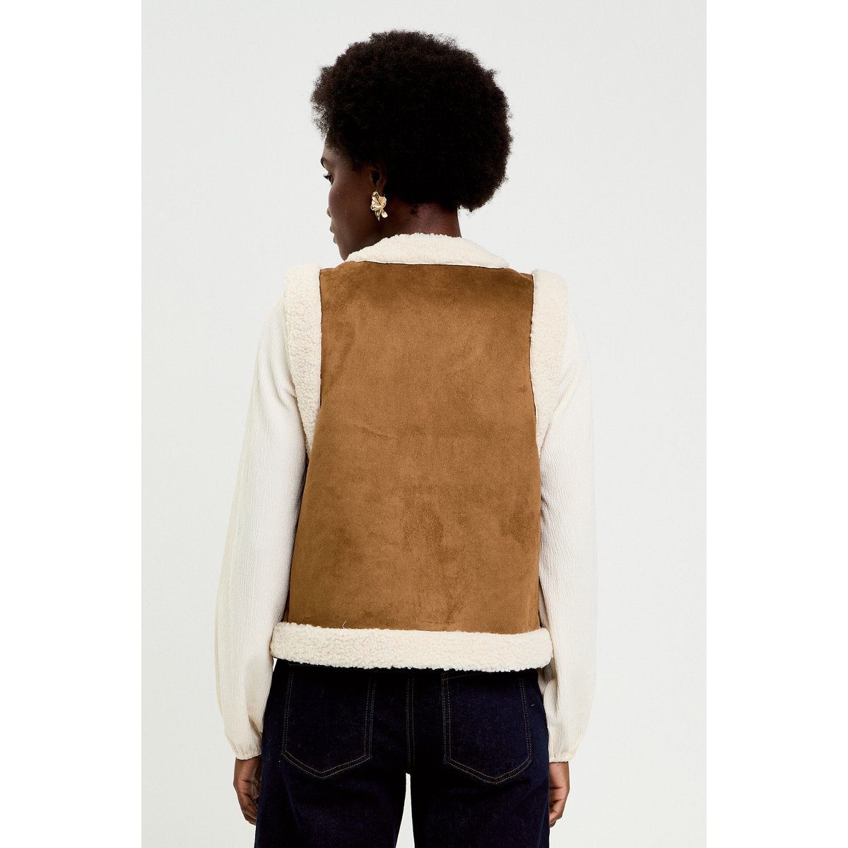 Gilet sans manches marron foncé, CACHE CACHE