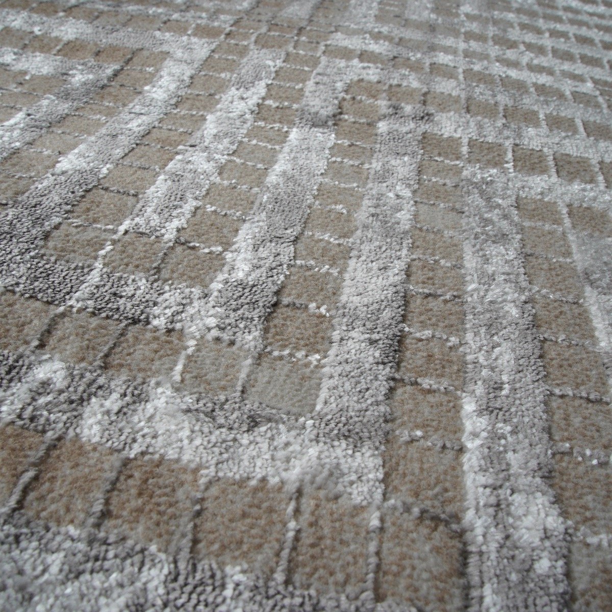 Tapis abstrait moderne MEDIANE LABY beige, THE DECO FACTORY