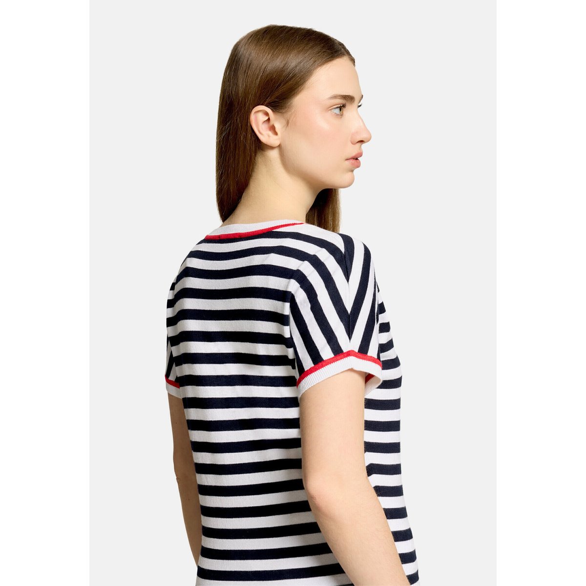 Pull-over en maille à rayures patch dark blue/red, BETTY BARCLAY
