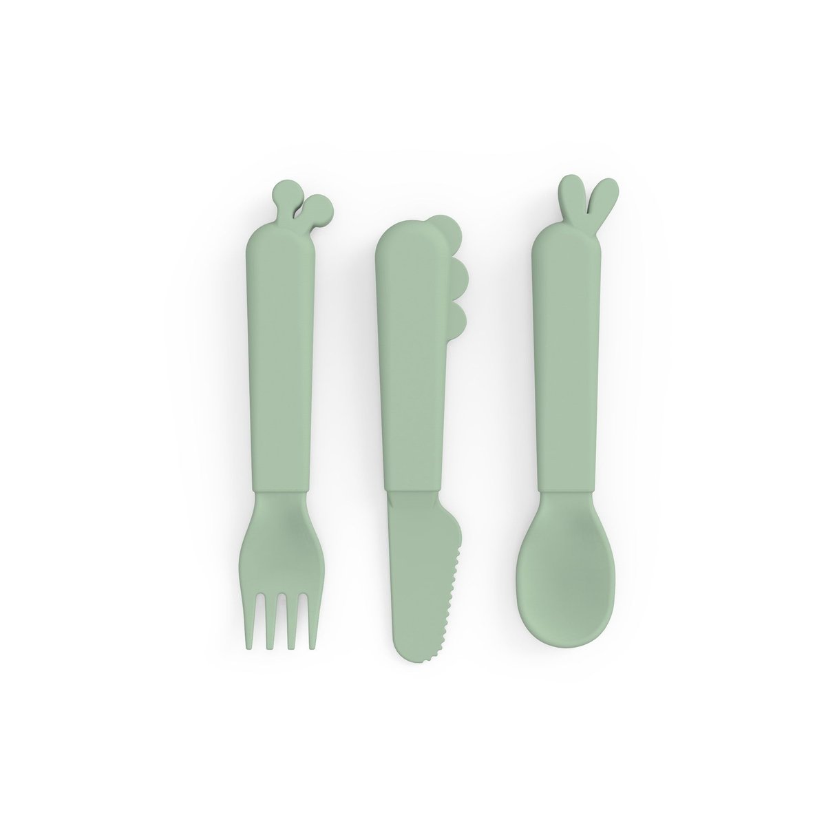 Lot de 3 couverts en silicone Deer Friends Vert deer friends vert, DONE BY DEER