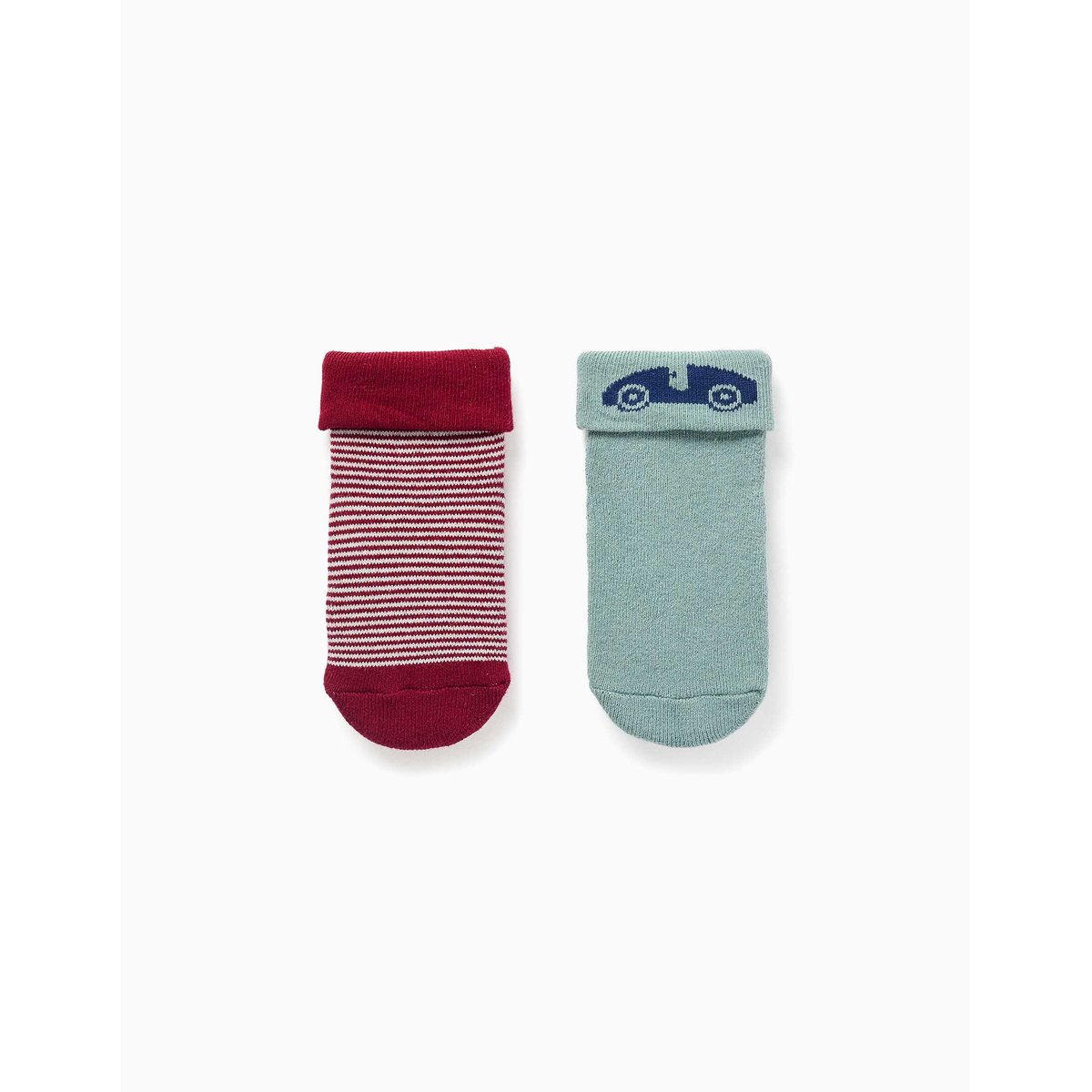 Lot de 2 chaussettes en éponge antidérapantes multicolore, ZIPPY