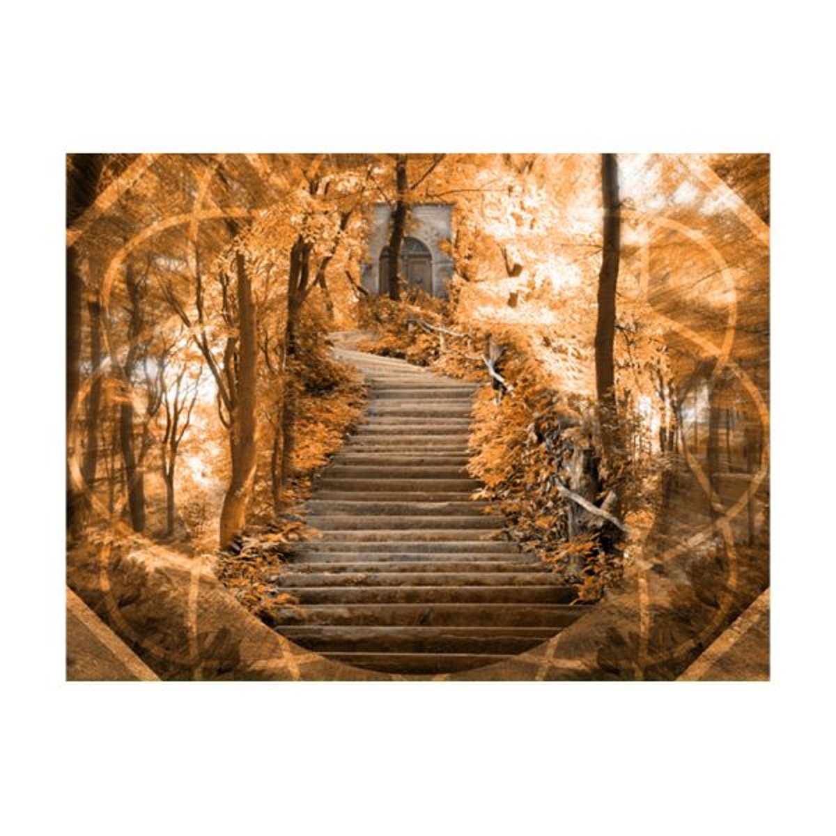 Papier peint intissé panoramique Fantaisie Stairs to paradise multicouleur, EDEN
