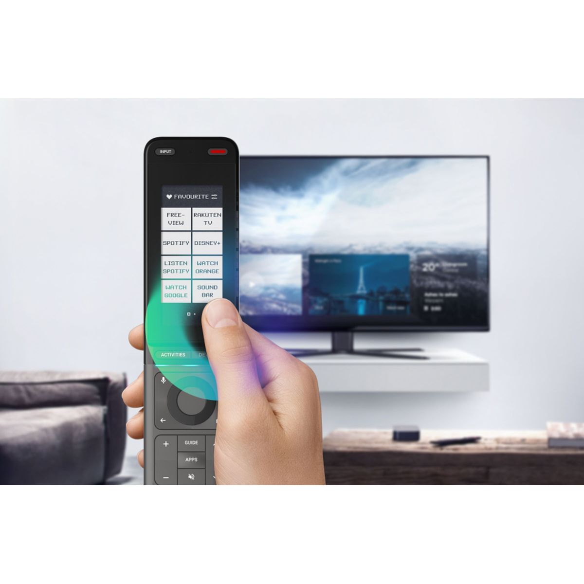 Télécommande 12 en 1 Smart Pro Touch écran tactile couleur unique, ONE FOR ALL