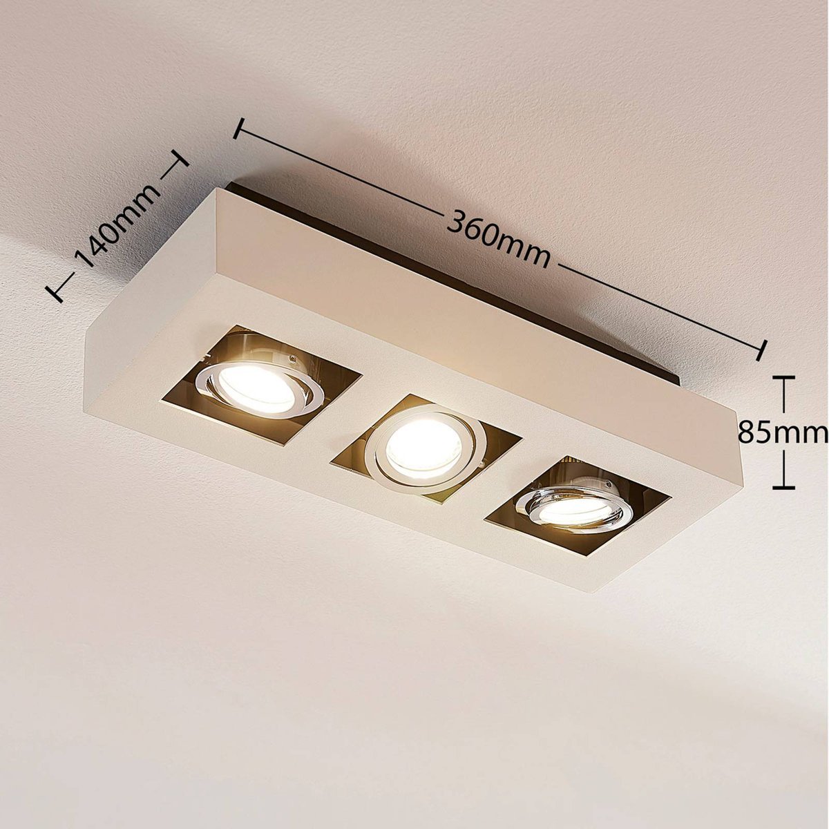 Spot en aluminium moderne, Vince blanc, ARCCHIO