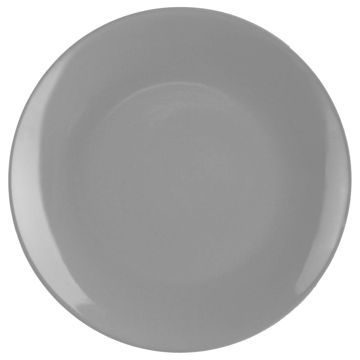 Lot de 6 assiettes plates en grès émaillé COLORAMA gris, SECRET DE GOURMET