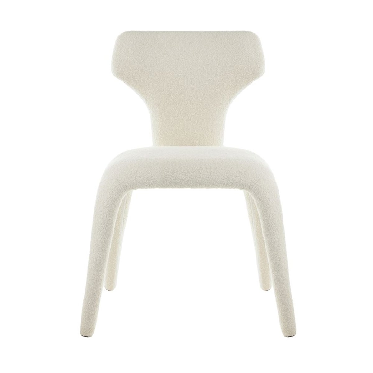 Chaise repas full bouclette rase écru ecru, ZAGO