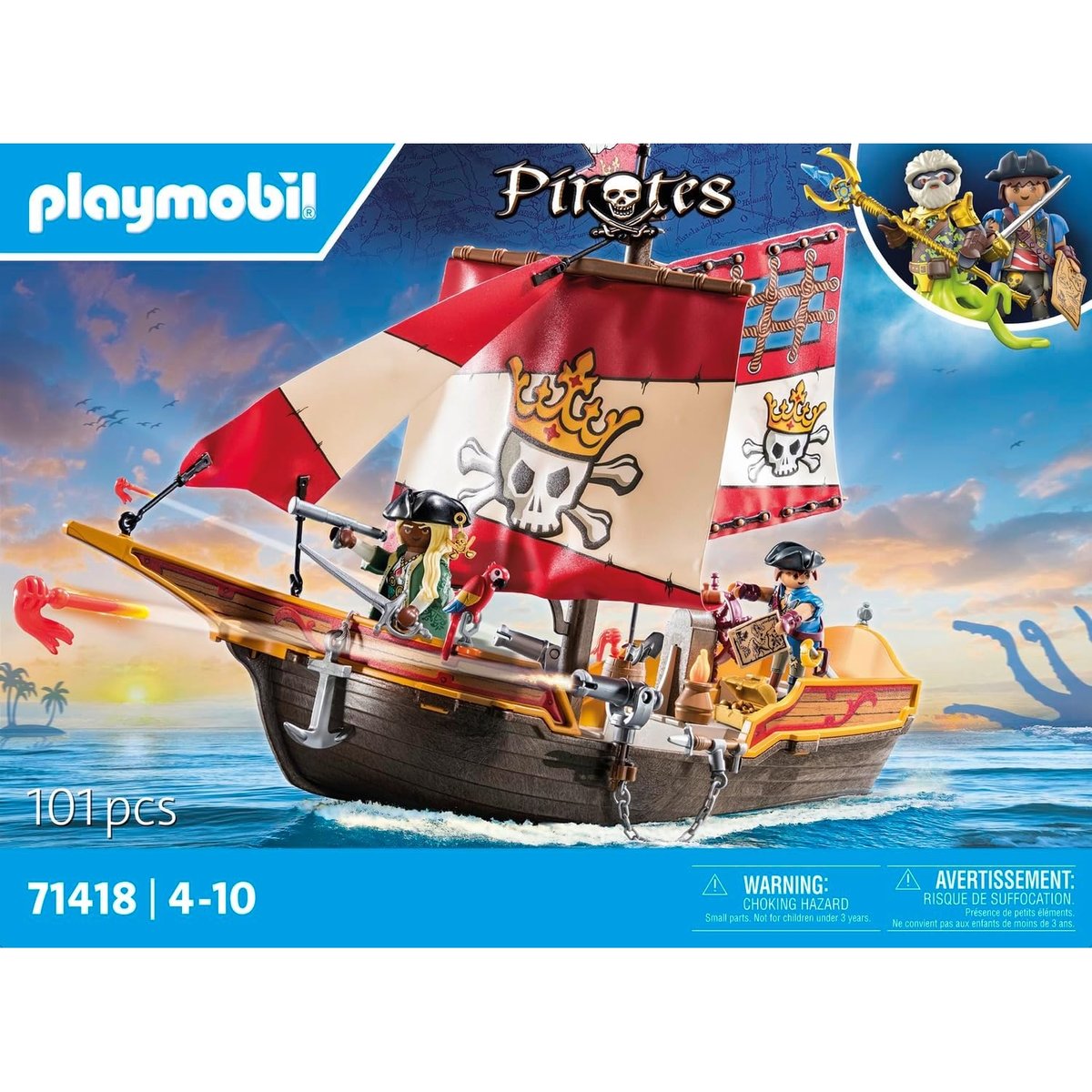 Chaloupe des pirates multicolore, PLAYMOBIL