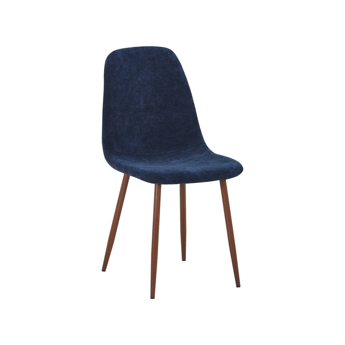 Chaise décor bois teinte noyer et tissu (lot de 4) VERA rouge, SWEEEK