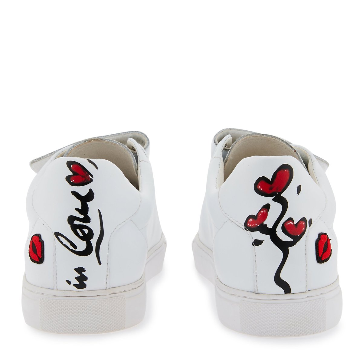 Baskets En Cuir Edith In Love Graf blanc, BONS BAISERS