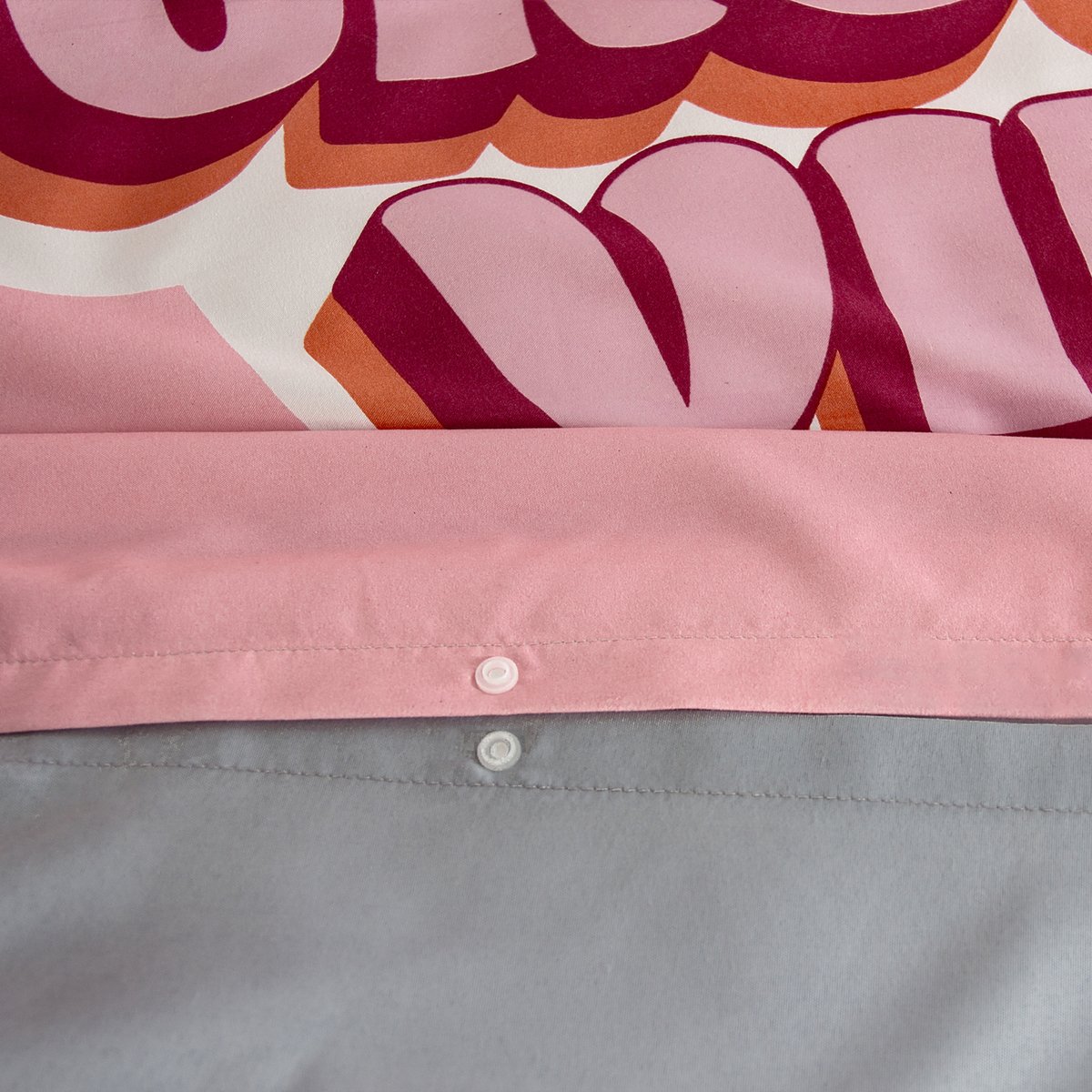 Parure de lit enfant Groovy Vibes rose rose, COTE DECO