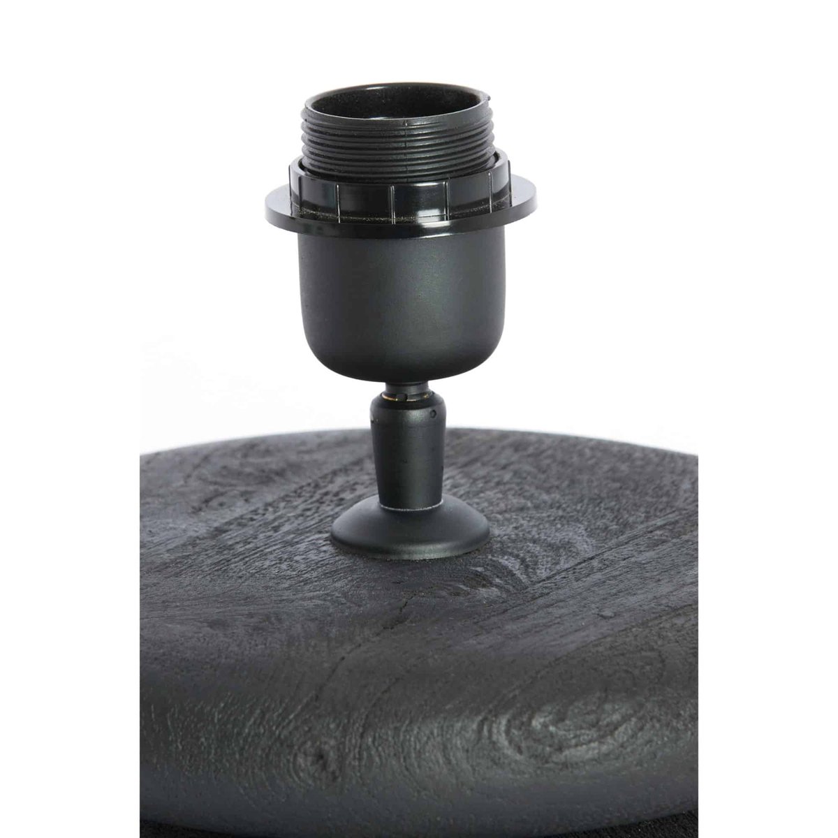 Base De La Lampe Bois EBOLI noir, LIGHT & LIVING