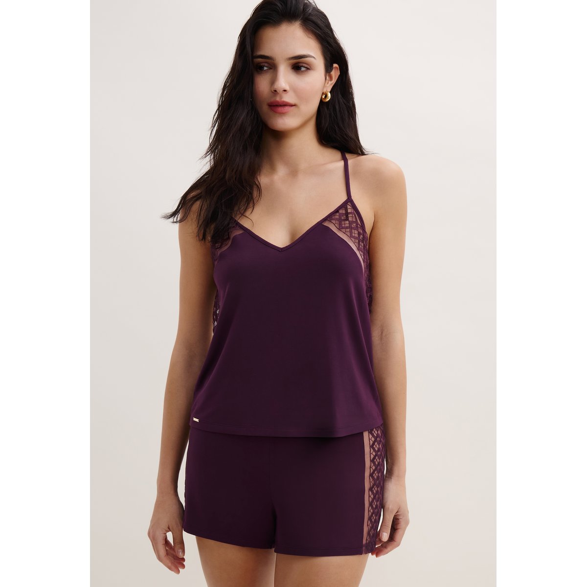 Top a fines bretelles Sweet Obsession deep berry, AUBADE
