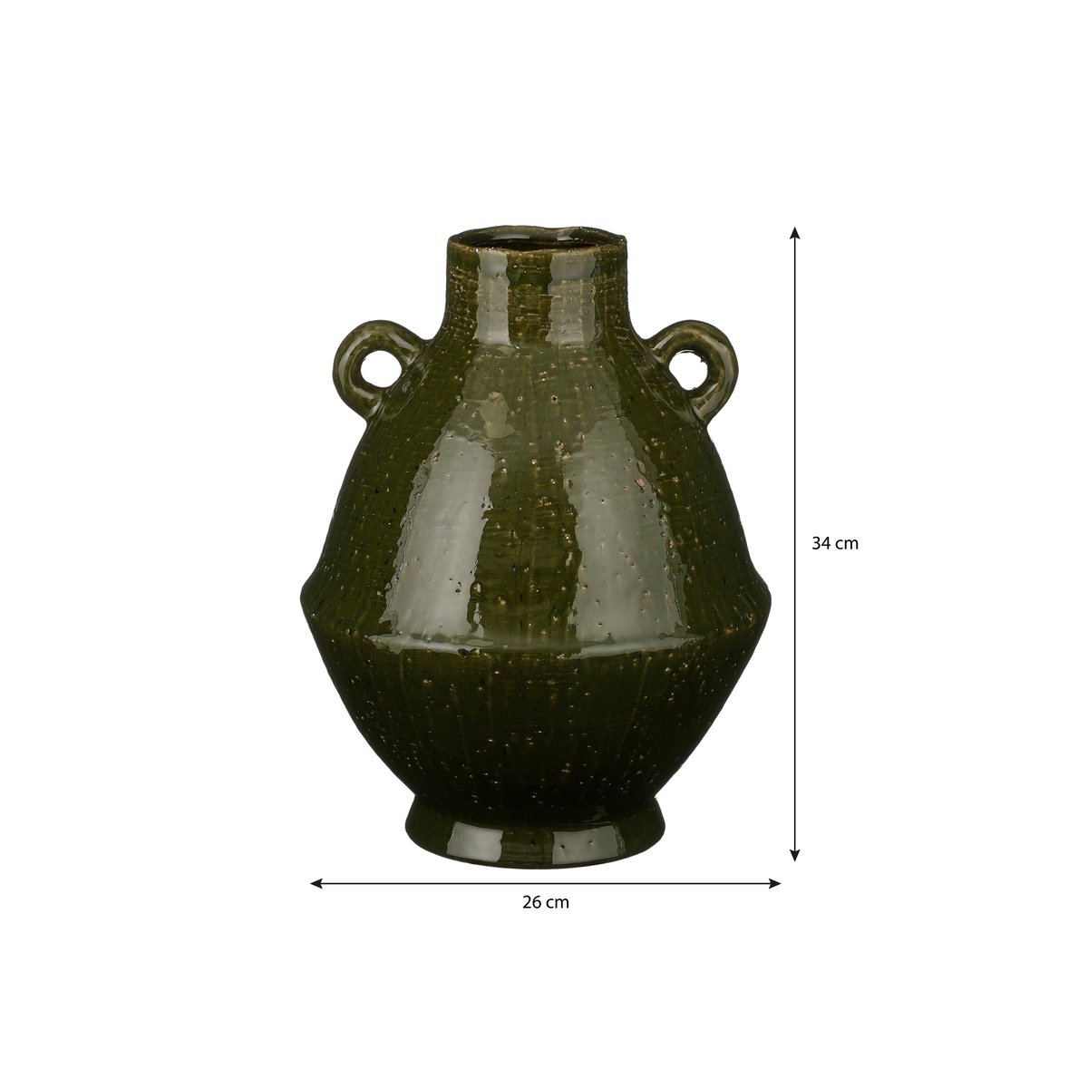 Vase Ø26 cm ELENA vert, MICA DECORATIONS