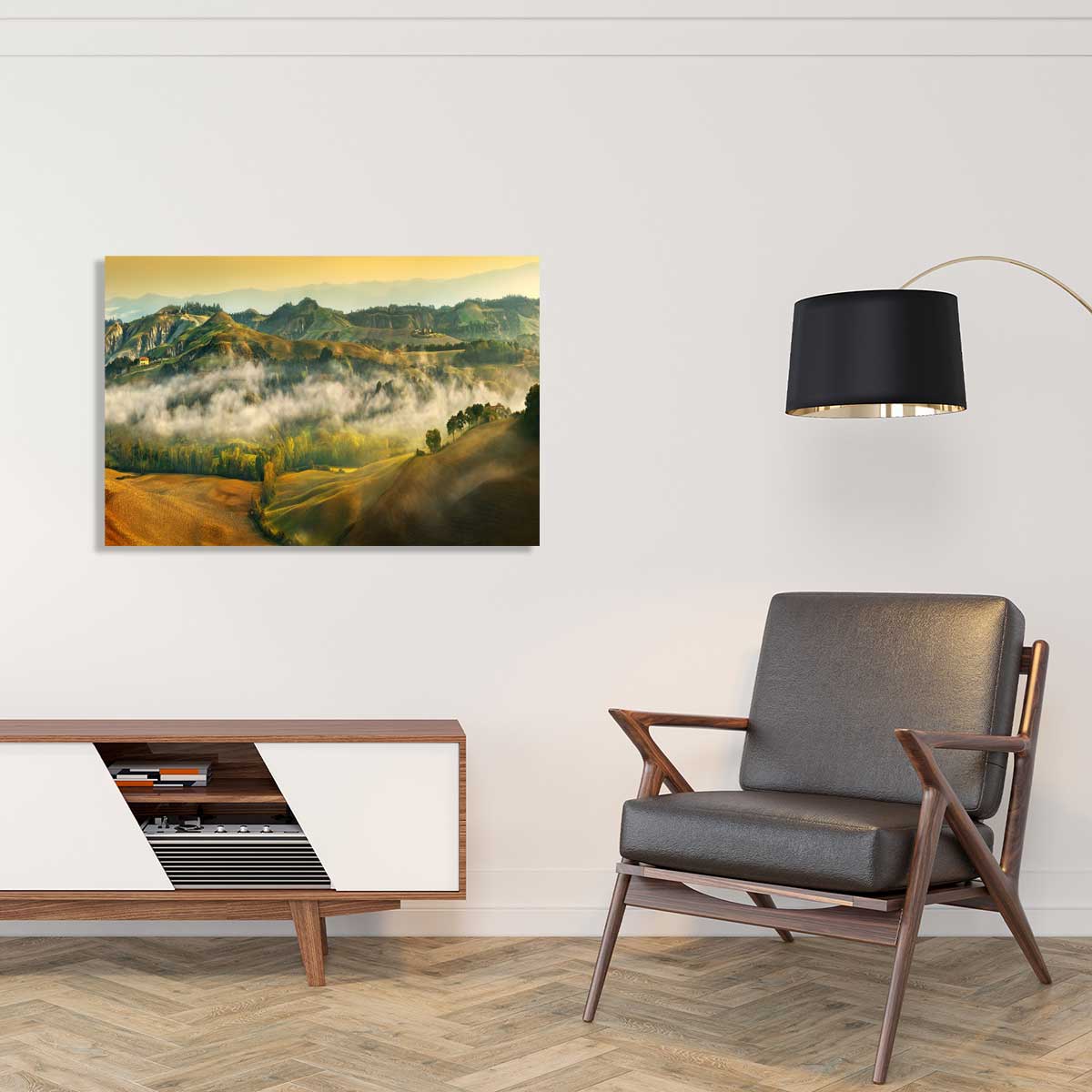 Tableau Paysage de Toscane tableau alu dibond, HEXOA