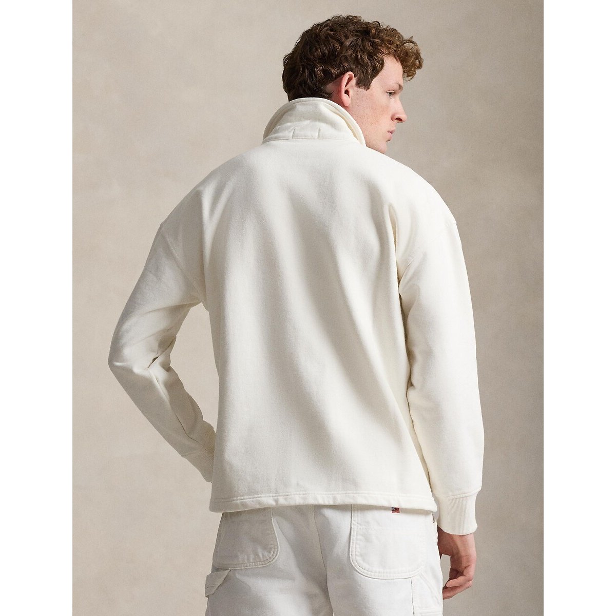 Sweat col zippé ecru, POLO RALPH LAUREN