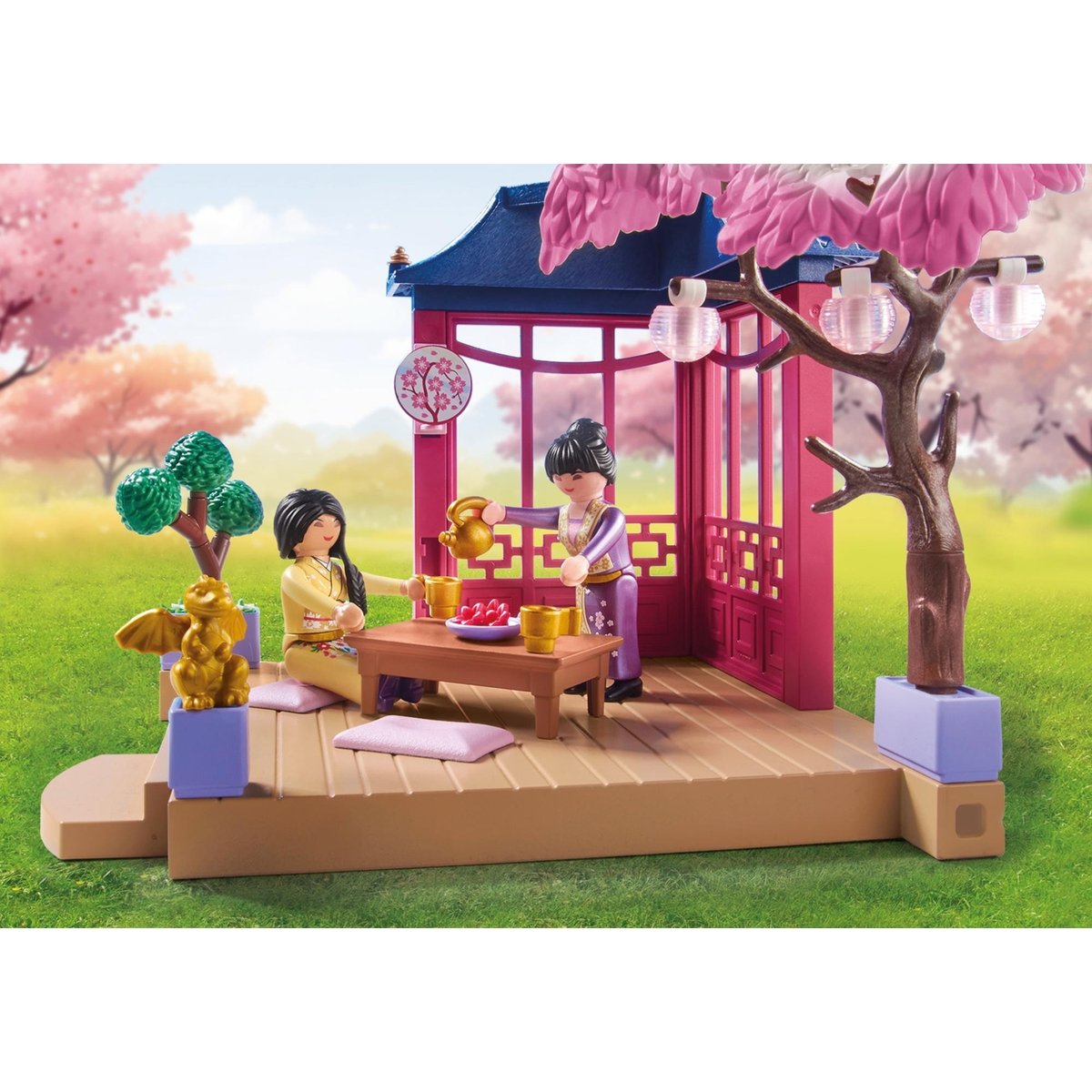 Specials Jardin asiatique avec deux personnages et pandas multicolor, PLAYMOBIL