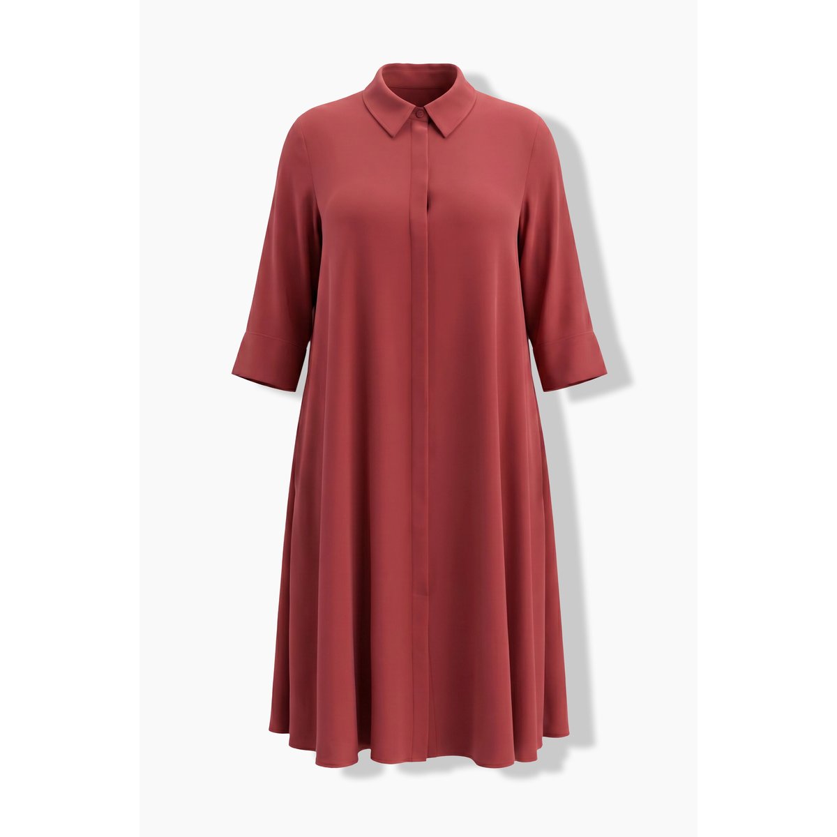 Robe midi en Lyocell, coupe évasée bois de rose, ULLA POPKEN