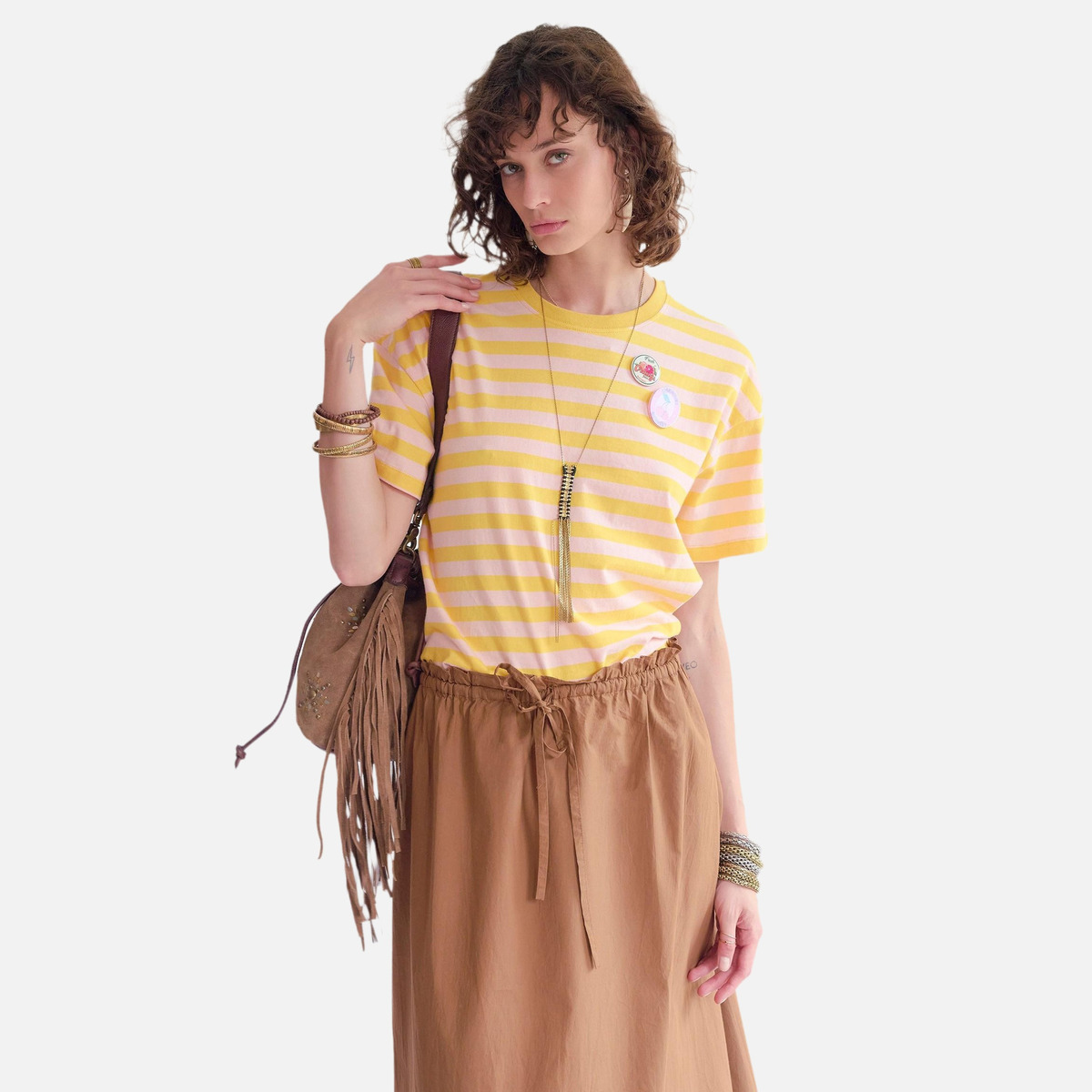 Tee shirt TANITA 26s jaune, MKT STUDIO
